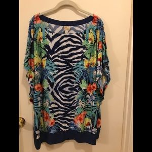 JM tropical dressy shirt size 3x